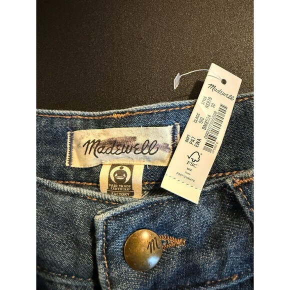 NWT Madewell Curvy Superwide-Leg Jeans 30 High Rise Wide Leg Baggy Denim Blue - Picture 5 of 12